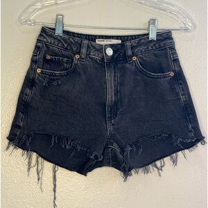 Garage mom jeans shorts black